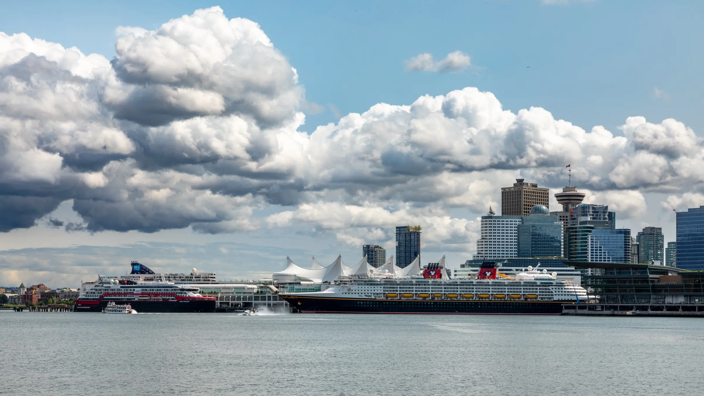 Cruise ships at Canada Place in Vancouver, British Columbia, in 2022